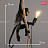 Настенный светильник Seletti Monkey Lamp Черный A1 фото 6