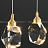 Подвесной светильник со стеклянным плафоном в форме кристалла из хрусталя K9 на подвесе CRISTEL C золотой фото 21