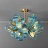 Серия дизайнерских люстр на лучевом каркасе со стеклянными рассеивателями в форме лепестков с панцирной поверхностью LUCIA C фото 11