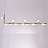 Серия реечных люстр с плафонами из стекла LINDA LONG 10 плафонов Золотой A одинарный плафон фото 7