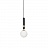 Подвесной светильник со стеклянным шарообразным плафоном и декором в виде цилиндра из мрамора NOEL черный фото 2