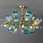 Серия дизайнерских люстр на лучевом каркасе со стеклянными рассеивателями в форме лепестков с панцирной поверхностью LUCIA C фото 13
